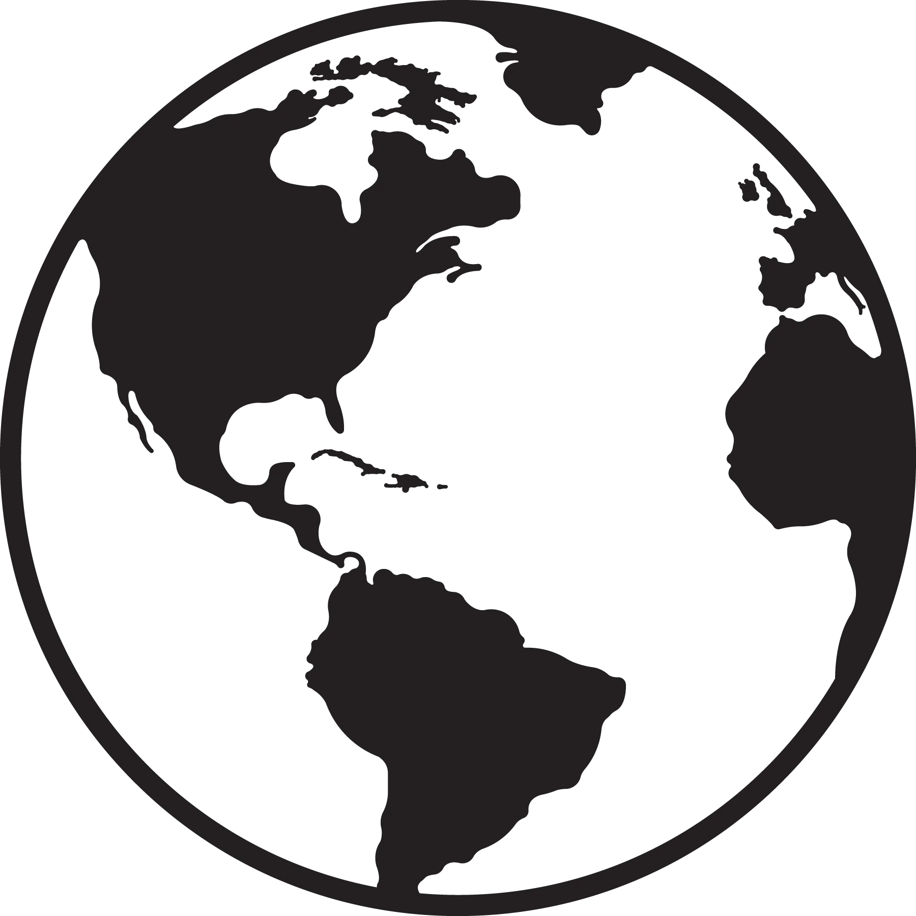 Globe Earth, map of the world, miscellaneous, globe, monochrome png
